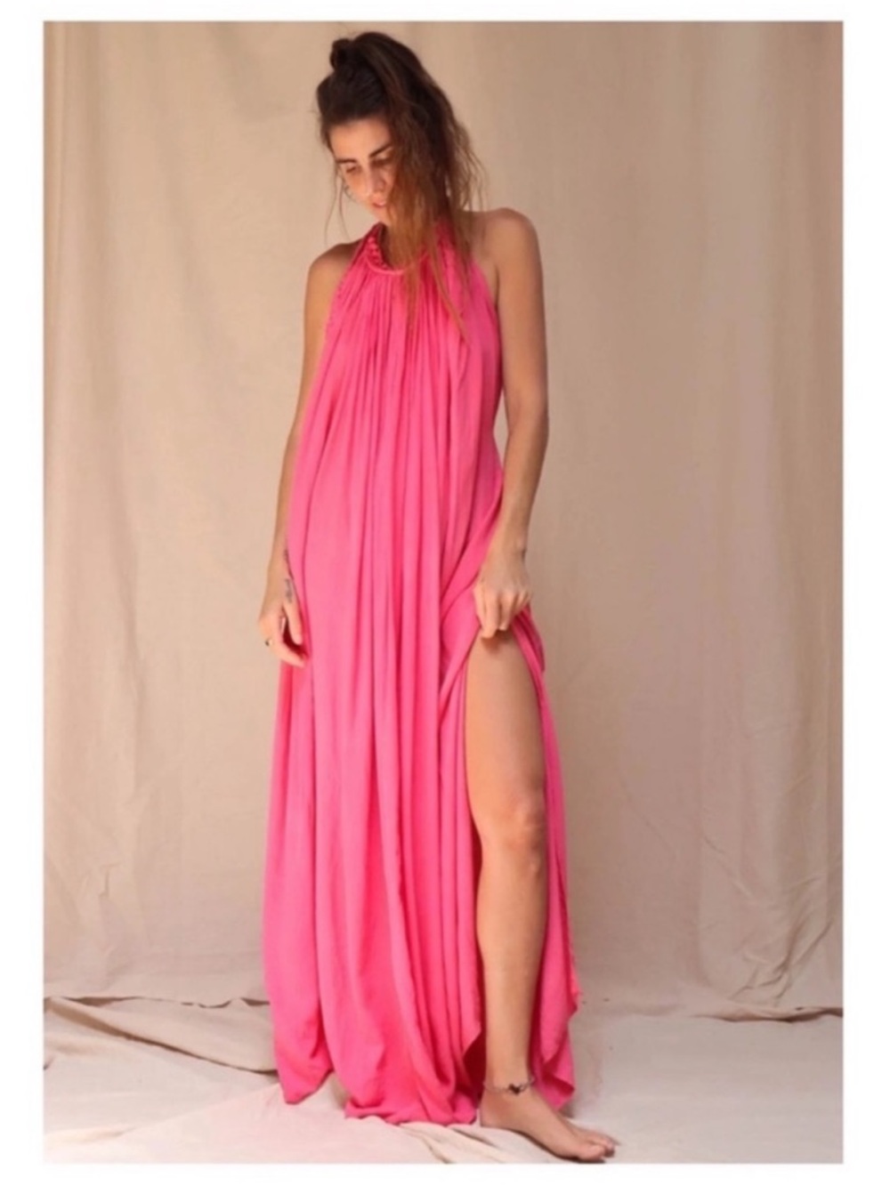 New! Jen’s Pirate Booty Margarita Maxi Dress Halter Open Back in Watermelon